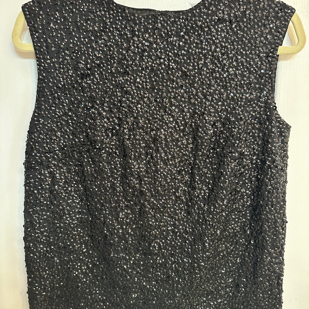 Vintage 1960’s Black Sequin Sleeveless Top